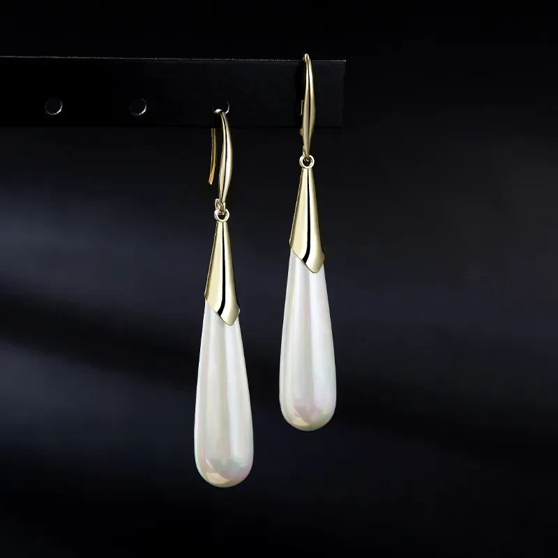 White Dangling Earrings
