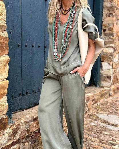 CD | Set eleganță cu bluză și pantaloni