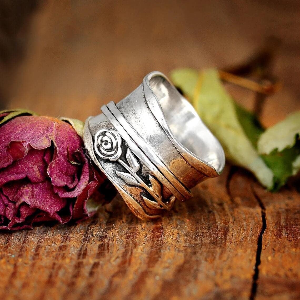 Vintage Silver Flower Ring