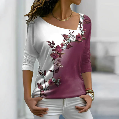 CD | Bluză cu contrast floral