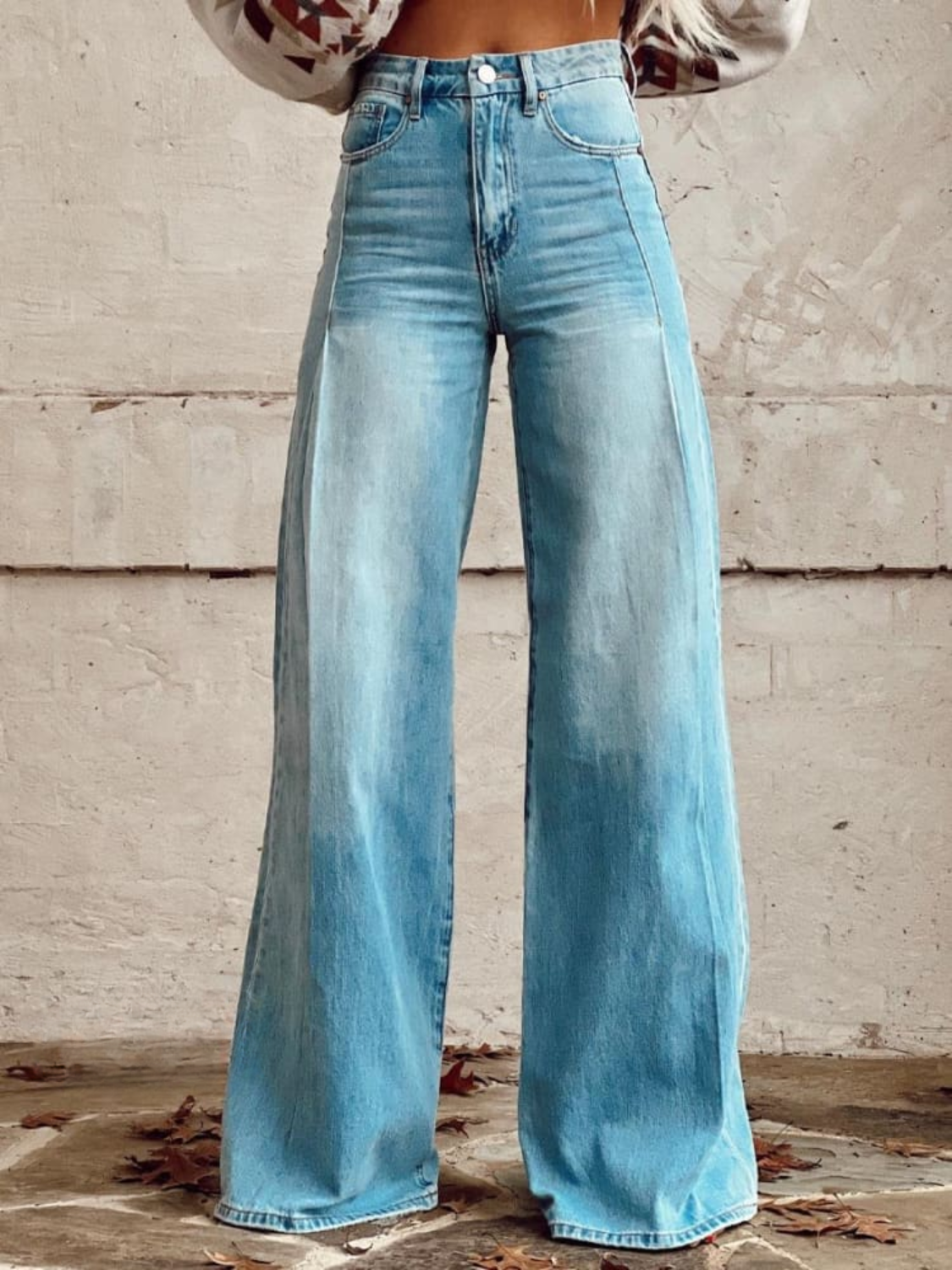 CD | Clarise™ pantaloni vintage chic cu picioare late