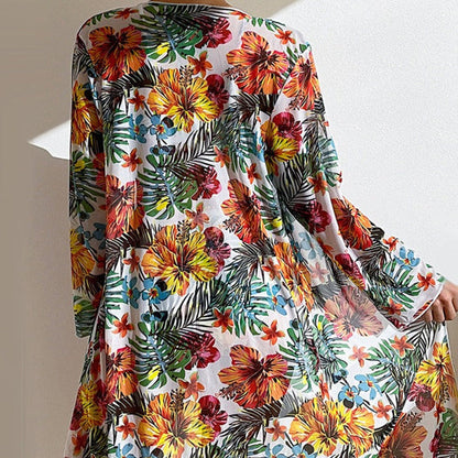 CD | Bikini floral din 3 piese cu acoperitor