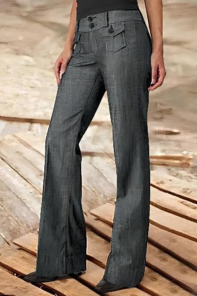 CD | Pantaloni eleganți cu nasturi pentru femei
