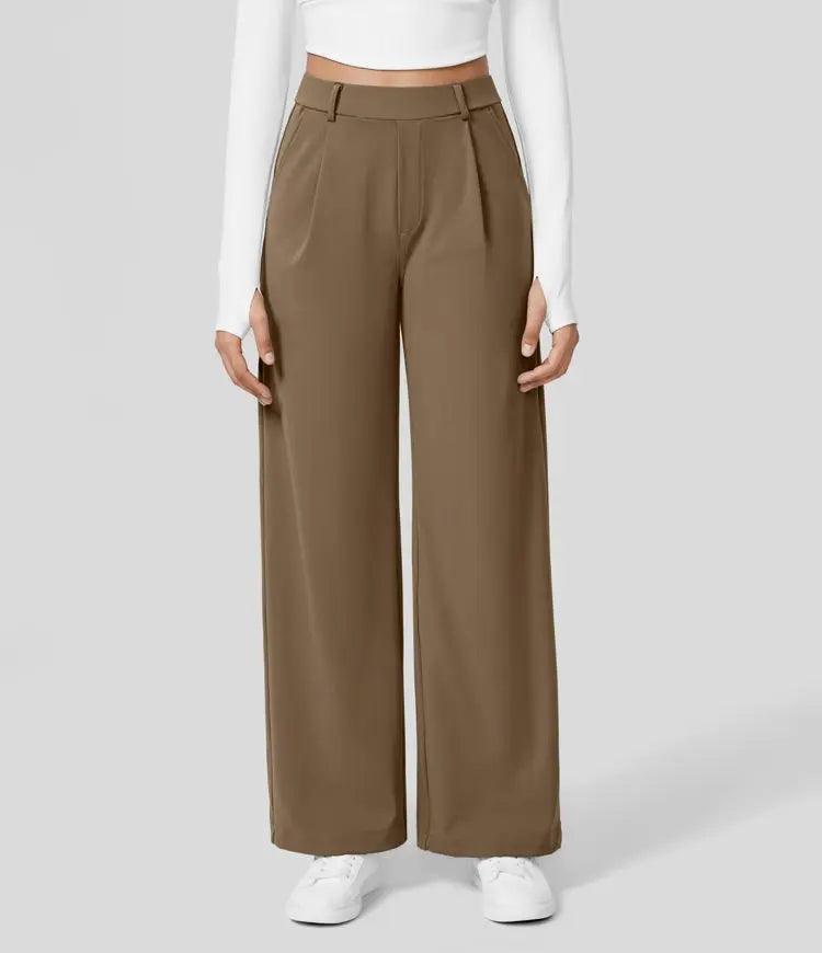 CD | Pantaloni casual eleganți cu picior drept pentru femei