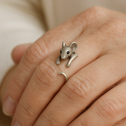 Vintage Silver Mouse Ring