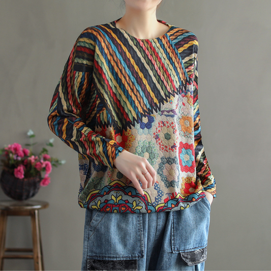 CD | Pulover elegant colorat cu gât rotund