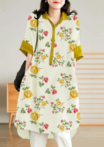 Jade Green Linen Linen Shirt Dress