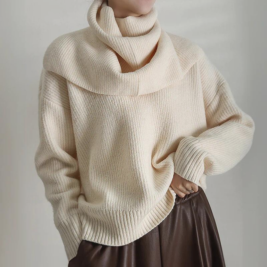 CD | Elegant & elegant jumper cu eșarfă