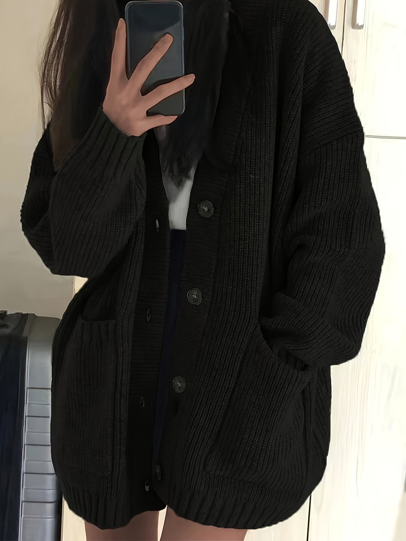 CD | Cardigan de iarnă relaxat și elegant
