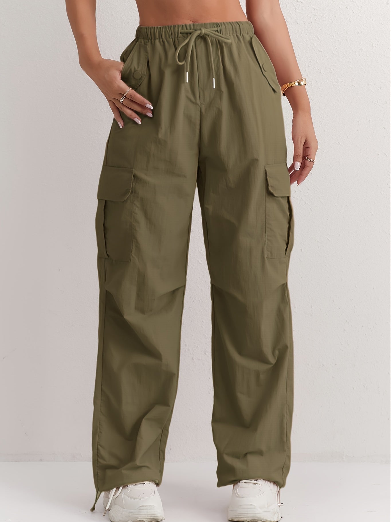 CD | Pantaloni cargo eleganți și confortabili pentru femei în roz