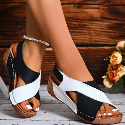 CD | Culoare Sandale ortopedice Wedge pentru femei