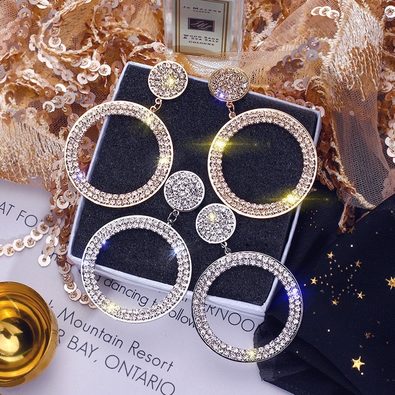 Zirconia Earrings In Gold And Silver