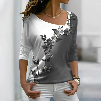 CD | Bluză cu contrast floral