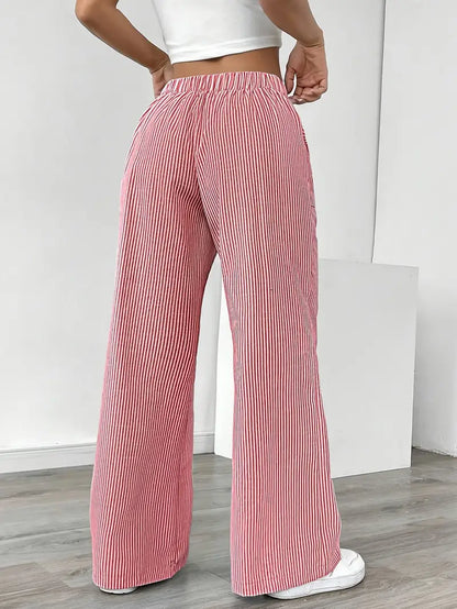 CD | Pantaloni eleganți cu dungi și buzunare