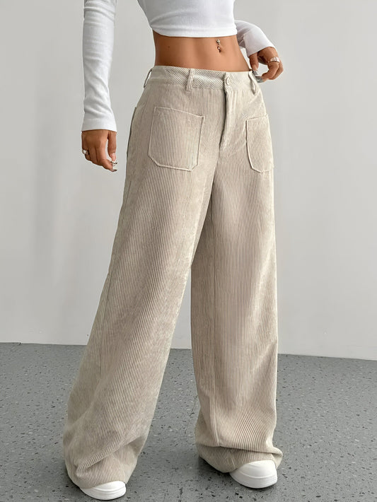 CD | Pantaloni largi confortabili din catifea