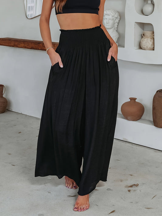 CD | Pantaloni casual cu picioare largi