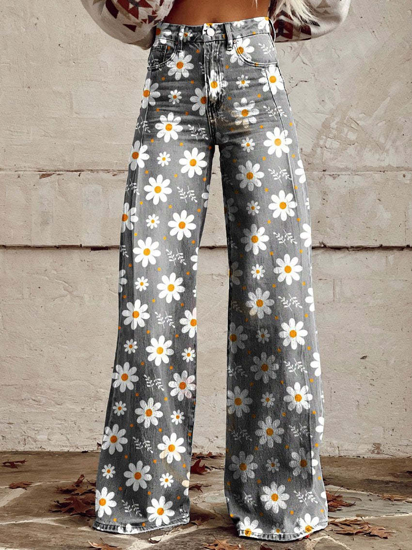 CD | Pantaloni pentru femei Pantaloni confortabili din material pentru vară