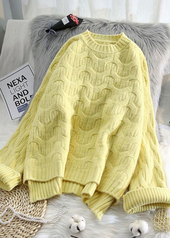 Aesthetic Pink Crane Tops Low High Design Spring Knit Tops
