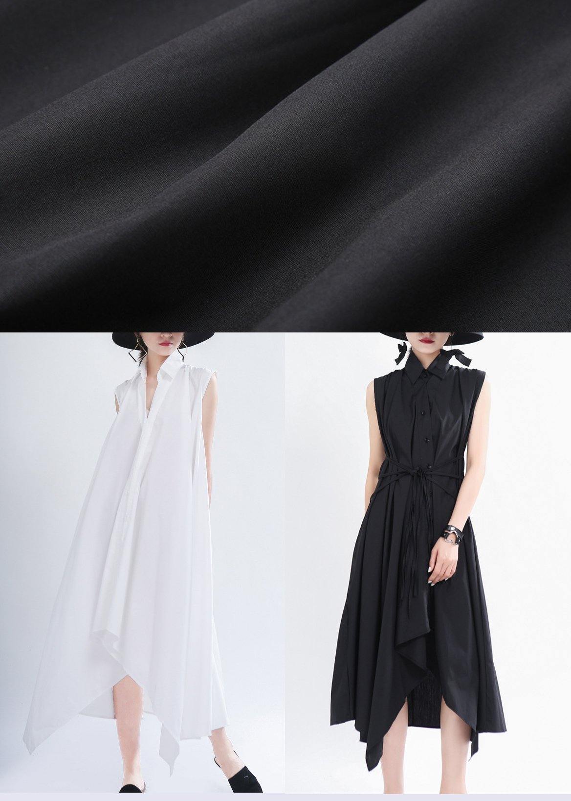 Art White Peter Pan Collar Summer Chiffon Dress