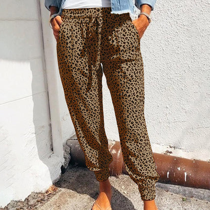 CD | Pantaloni cu imprimeu leopard