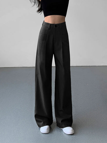 CD | Pantaloni Dresscode cu pliuri divine și picior lat