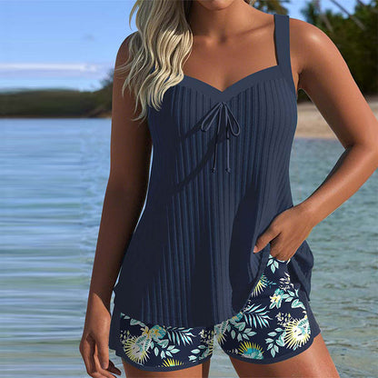CD | Tankini Pantaloni scurți de baie din două piese cu dungi
