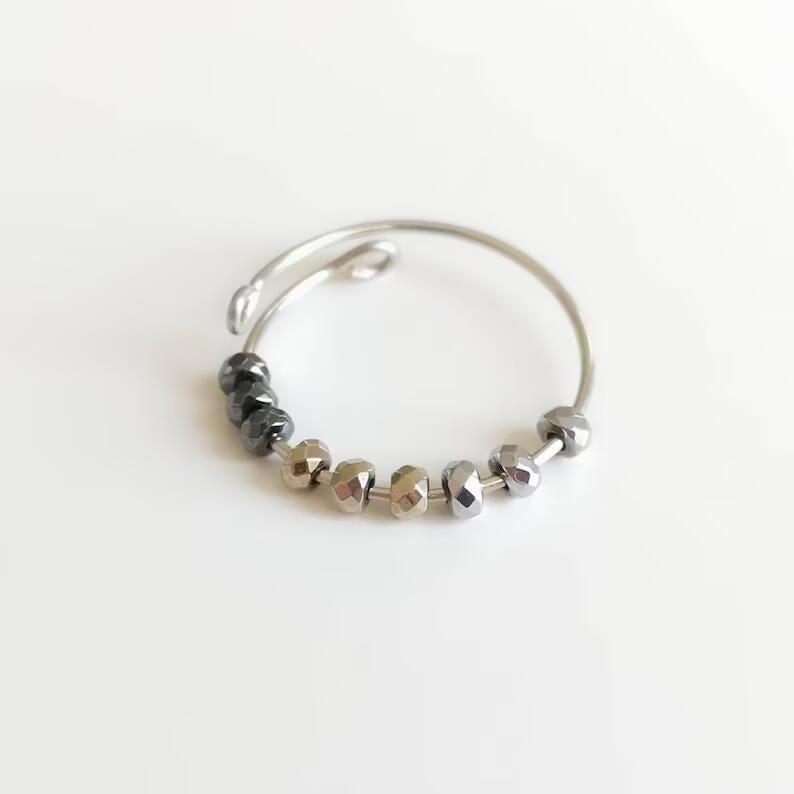 Beaded Silver Ring