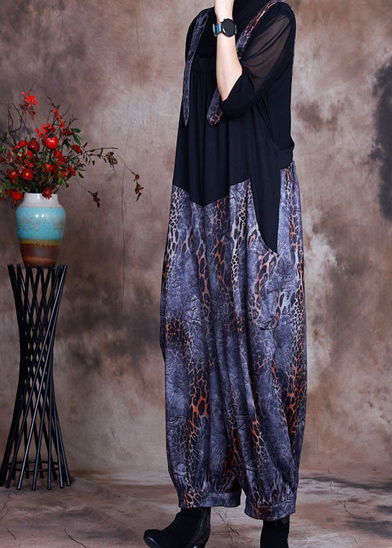 Blue Patchwork Print Two Pieces Set Spring