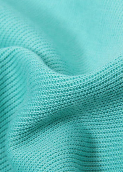 Green Asymmetrical Knit Skirt Spring
