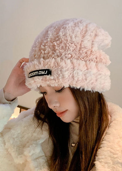 Grey Knitted Cotton Warm Bonnie Hat
