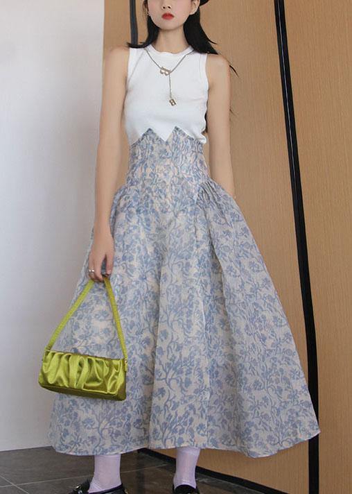 Print Ruffles Summer High Waist Skirts