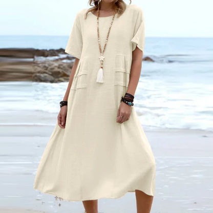 CD | Rochie midi casual cu buzunare