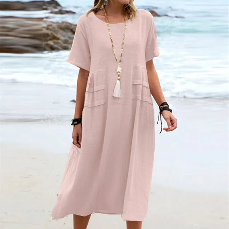CD | Rochie midi casual cu buzunare
