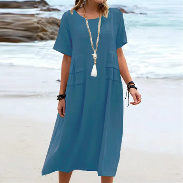 CD | Rochie midi casual cu buzunare