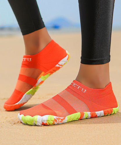 Black Cozy Breathable Mesh Splicing Flat Feet Shoes