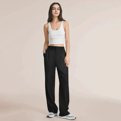 CD | Pantaloni eleganți cu talie înaltă