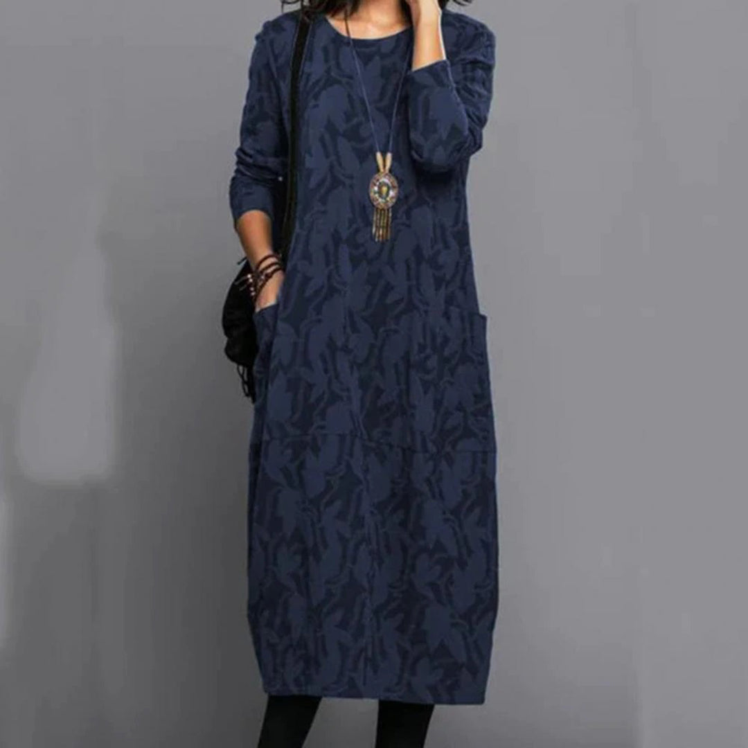 CD | Rochie midi casual cu mânecă lungă