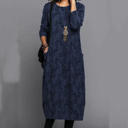CD | Rochie midi casual cu mânecă lungă