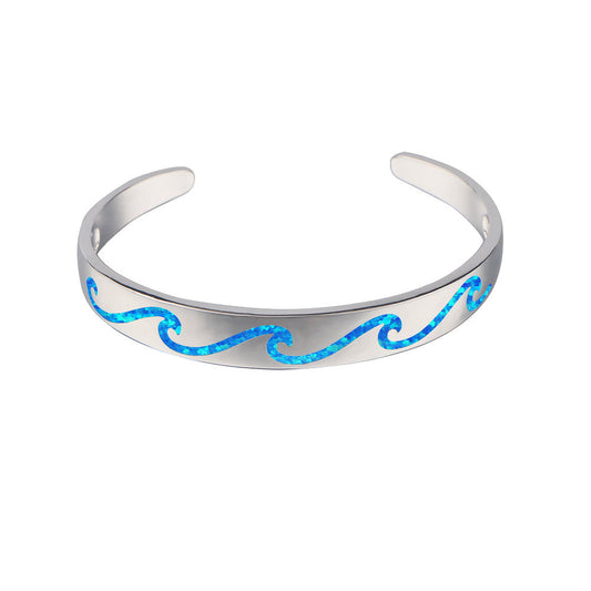 Blue Wave Cuff Bracelet