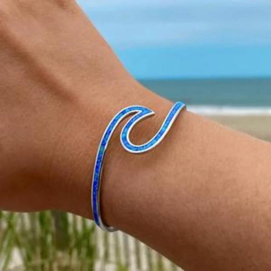 Blue Wave Cuff Bracelet