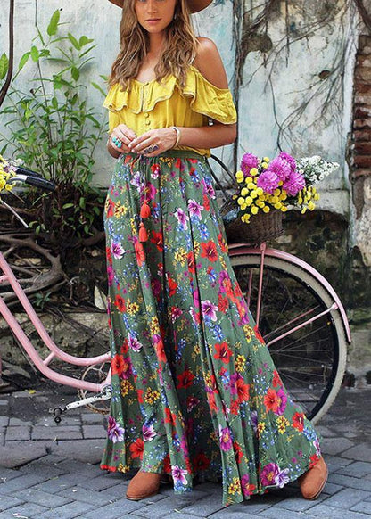 Beach Resort Dress With Pleated Print