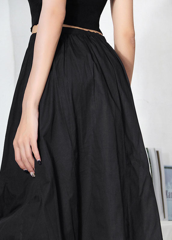 Black a Line Summer Skirt