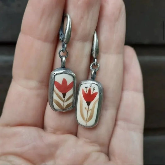 Bohemian Floral Drop Earrings