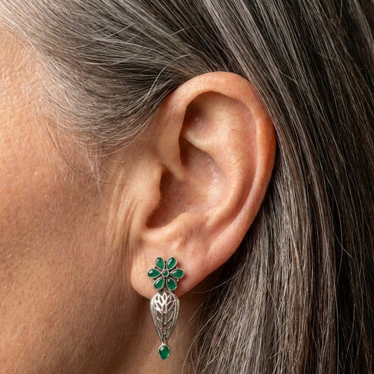 Green Stone Earrings
