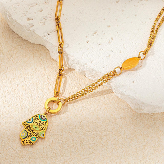 Bohemian Hamsa Necklace