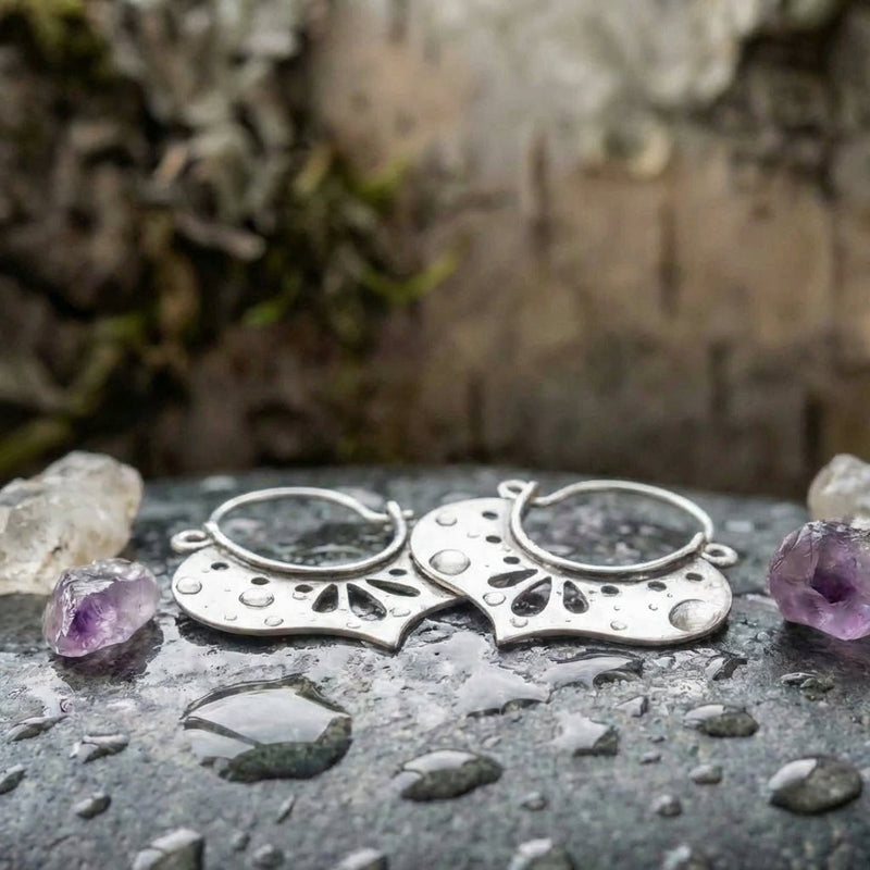 Bohemian Heart Hoop Earrings