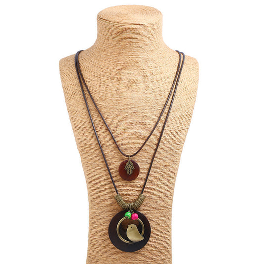 Bohemian Layered Pendant Necklace