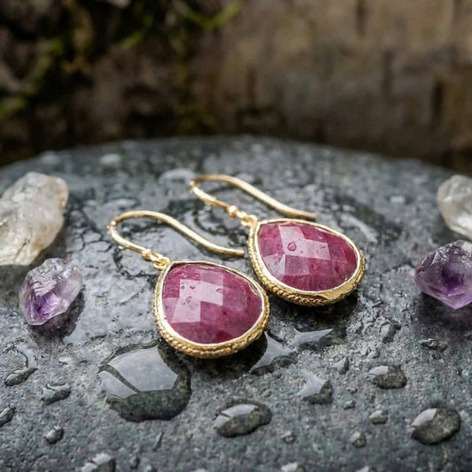 Bohemian Pink Tourmaline Earrings