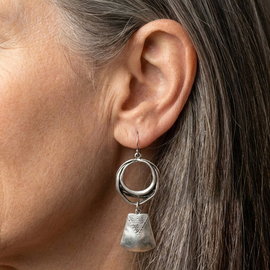 Silver Geometric Earrings