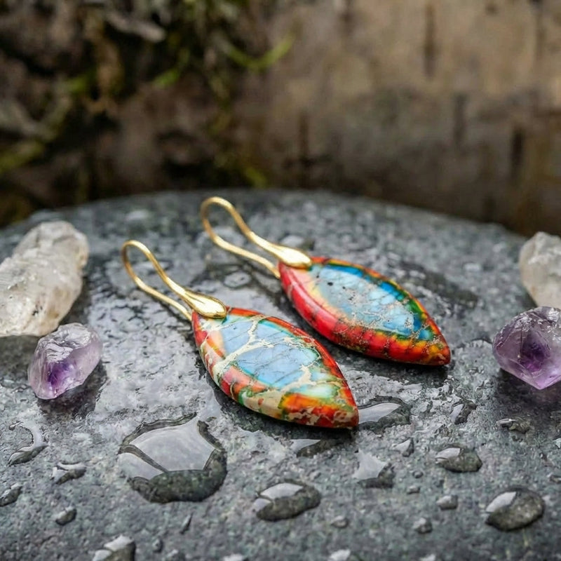 Bohemian Stone Drop Earrings